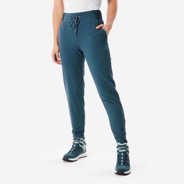 Spodnie turystyczne damskie Quechua NH500 Warm. Niebieskie spodnie sportowe damskie QUECHUA, na lato, bez wzorów, z tkaniny, klasyczne, trekkingowe. Za 169.99 zł.
