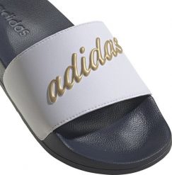 Adidas Klapki damskie adidas Adilette Shower biało-granatowe GZ5930 37. Białe klapki damskie Adidas, bez wzorów, sportowe, bez obcasa, bez zapięcia. Za 120.24 zł.