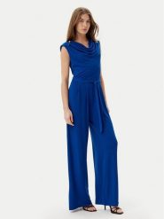 Rinascimento Kombinezon CFC0123484003 Niebieski Regular Fit. Niebieskie sukienki damskie Rinascimento, s, bez wzorów, z syntetyku, bez kołnierzyka, bez ramiączek. Za 399.99 zł.