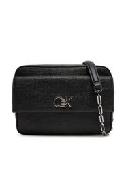 Calvin Klein Torebka Ck Pocket Camera Bag_Tex K60K613239 Czarny. Czarne torebki do ręki damskie Calvin Klein, bez wzorów, ze skóry, bez dodatków. Za 319.99 zł.