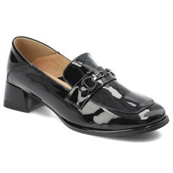 Czarne Półbuty Artiker Eleganckie Obuwie Damskie. Czarne półbuty damskie Artiker, bez wzorów, ze skóry, eleganckie, bez obcasa, na obcasie, bez zapięcia. Za 229.00 zł.