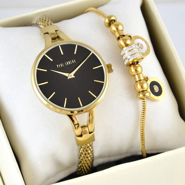 Zegarek Paul Lorens Zestaw damski zegarek SEKATA-12878B-1D1 + bransoletka. Zegarki damskie Paul Lorens. Za 279.90 zł.