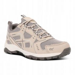 Buty trekkingowe dla kobiet Regatta VENDEAVOUR. Białe obuwie trekkingowe damskie Regatta, z materiału, bez zapięcia. Za 189.99 zł.