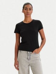 Armani Exchange T-Shirt XW002293 AF17173 UC001 Czarny Slim Fit. Czarne t-shirty damskie Armani Exchange, xl, bez wzorów, z bawełny, bez kołnierzyka, bez ramiączek. Za 282.64 zł.