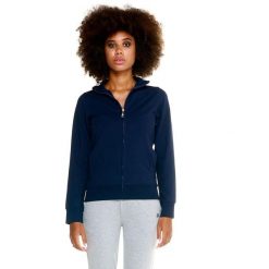 Damska bluza Leone Basic z zamkiem błyskawicznym na całej długości. Niebieskie bluzy damskie LEONE 1947 APPAREL, l, bez wzorów, z tkaniny, sportowe, bez ramiączek, bez kaptura. W wyprzedaży za 167.70 zł.