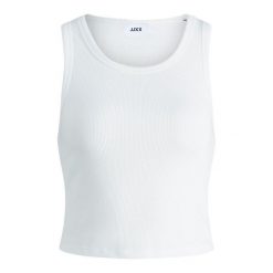 Damski tank top JJXX fallon. Białe topy damskie JJXX, bez wzorów, z bawełny, bez kołnierzyka, bez ramiączek. Za 111.00 zł.