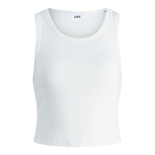 Damski tank top JJXX fallon. Białe topy damskie JJXX, bez wzorów, z bawełny, bez kołnierzyka, bez ramiączek. Za 111.00 zł.