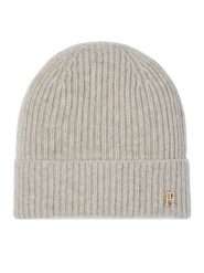 Tommy Hilfiger Czapka AW0AW19098 Szary. Szare czapki damskie Tommy Hilfiger, na zimę, bez wzorów, z kaszmiru. Za 369.99 zł.
