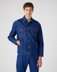 WRANGLER ANTI FIT JACKET MĘSKA KURTKA JEANSOWA JEANS BLUE EYES W459EIX05 112331195. Niebieskie kurtki męskie Wrangler, m, bez wzorów, z jeansu, bez kaptura. Za 199.99 zł.