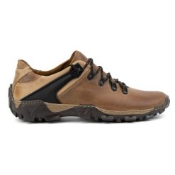 KENT Męskie buty trekkingowe 116 brązowe. Brązowe trekkingi męskie na jesień, z jeansu, bez zapięcia. Za 351.82 zł.