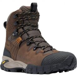 Buty trekkingowe męskie Columbia Geoterra Outdry. Brązowe trekkingi męskie Columbia, z materiału, za kostkę, bez zapięcia. Za 599.99 zł.
