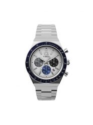 Timex Zegarek Q Timex® Chronograph TW2Y36200 Srebrny. Szare, analogowe zegarki męskie Timex, bez wzorów, srebrne. Za 1,089.00 zł.