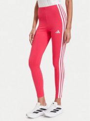 Adidas Legginsy Essentials 3-Stripes KT1289 Różowy Slim Fit. Czerwone legginsy damskie Adidas, bez wzorów, z bawełny. Za 129.99 zł.