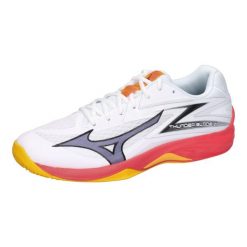 MIZUNO Thunder Blade Z buty sportowe roz. 41 – łatwa pielęgnacja. Białe buty sportowe męskie Mizuno, bez wzorów, bez zapięcia, do siatkówki. Za 299.99 zł.