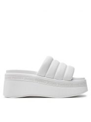 Tommy Jeans Klapki Tjw Wedge Sandal EN0EN02455 Écru. Klapki damskie Tommy Jeans, bez wzorów, z jeansu, bez obcasa, bez zapięcia. Za 349.99 zł.