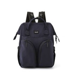 Plecak mommy bag Himawari 1208 granatowy. Niebieskie plecaki damskie Peterson, bez wzorów. Za 199.99 zł.