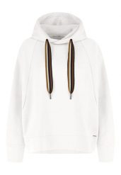 Bluza oversize z kapturem B-AIKA. Białe bluzy damskie Volcano, s, bez wzorów, z bawełny, bez ramiączek, z kapturem. Za 169.99 zł.