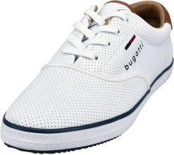 Bugatti Bugatti męskie trampki 321-AFH01-5000-2000 WHITE 43. Białe trampki męskie Bugatti, bez wzorów, bez zapięcia. Za 329.99 zł.