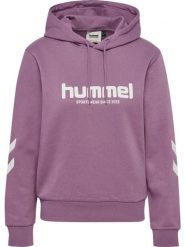 Bluza damska z kapturem Hummel Legacy 2.0. Fioletowe bluzy damskie Hummel, na jesień, xs, bez wzorów, z bawełny, klasyczne, bez ramiączek, z kapturem. Za 286.00 zł.