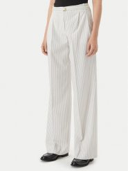 HUGO Spodnie materiałowe Hejuly 50559202 Biały Loose Fit. Białe spodnie materiałowe damskie Hugo, bez wzorów, z materiału. Za 899.99 zł.