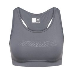 Biustonosz dla kobiet Hummel Te Fundamental. Szare koszulki sportowe damskie Hummel, bez wzorów, bez ramiączek, do piłki nożnej. Za 147.00 zł.