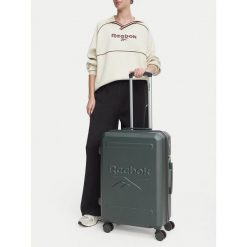 Walizka średnia Reebok. Zielone walizki damskie Reebok, bez wzorów, średnie. Za 269.99 zł.