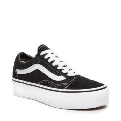 Tenisówki Vans. Czarne trampki i tenisówki damskie Vans, bez wzorów, bez zapięcia. Za 279.99 zł.