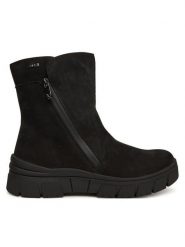 Caprice Botki 9-26437-41 Czarny. Czarne botki damskie Caprice, bez wzorów, ze skóry, bez obcasa, na płaskiej podeszwie, bez zapięcia. Za 489.99 zł.