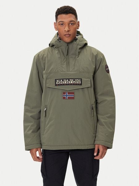 Napapijri Kurtka anorak Rainforest Pocket 2 NP0A4GMD Zielony Regular Fit. Zielone kurtki męskie Napapijri, m, bez wzorów, z syntetyku, bez kaptura. Za 1,149.00 zł.