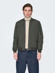 Only & Sons Kurtka bomber Joshua 22023287 Khaki Regular Fit. Brązowe kurtki męskie Only & Sons, m, bez wzorów, z syntetyku, bez kaptura. Za 189.99 zł.