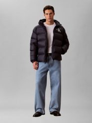 Calvin Klein Jeans kurtka pikowana Mężczyźni Sztuczne włókno niebieski, XL. Niebieskie kurtki męskie Calvin Klein Jeans, m, bez wzorów, z jeansu, bez kaptura. Za 849.95 zł.