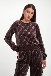 Bluza damska welurowa LIU JO. Bluzy damskie Liu Jo, l, bez wzorów, z weluru, bez ramiączek, bez kaptura. Za 679.00 zł.