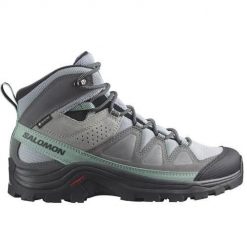 Buty trekkingowe damskie Salomon Quest Rove Gtx. Szare obuwie trekkingowe damskie Salomon, z materiału, za kostkę, bez zapięcia. Za 704.00 zł.