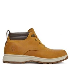 Trzewiki Timberland. Brązowe botki męskie Timberland, bez wzorów, bez obcasa, bez zapięcia. Za 559.99 zł.