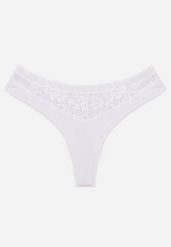 Białe Majtki Typu Stringi z Bawełną i Koronką Zeliche. Białe majtki damskie Renee, z bawełny. Za 4.99 zł.