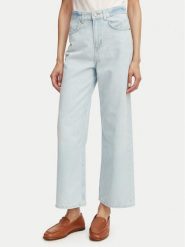 BOSS Jeansy C Marlene Crop 50558703 Niebieski Straight Fit. Niebieskie jeansy damskie Boss, bez wzorów, z bawełny. Za 599.99 zł.