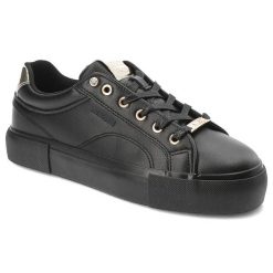 Czarne Sneakersy Big Star Sportowe Obuwie Damskie. Czarne obuwie sportowe damskie BIG STAR, na wiosnę, bez wzorów, ze skóry ekologicznej, bez zapięcia. Za 149.00 zł.