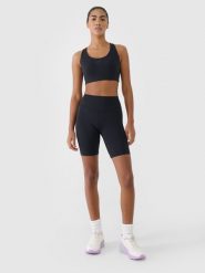 4F Legginsy kolarki treningowe damskie - czarne XS. Czarne legginsy damskie 4F, s, bez wzorów, z dzianiny, na fitness i siłownię. Za 99.99 zł.