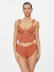 Bluebella Piżama Nicole 42109 Pomarańczowy Regular Fit. Brązowe piżamy damskie BlueBella, bez wzorów, z syntetyku, bez ramiączek. Za 179.99 zł.