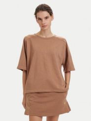 Beverly Hills Polo Club T-Shirt P-SS26W-TS00817 Brązowy jasny Oversize. Brązowe t-shirty damskie Beverly Hills Polo Club, m, bez wzorów, z bawełny, bez kołnierzyka, bez ramiączek. Za 149.99 zł.
