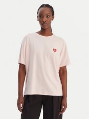 HUGO T-Shirt 50556981 Różowy Regular Fit. Czerwone t-shirty damskie Hugo, xxl, bez wzorów, z syntetyku, bez kołnierzyka, bez ramiączek. Za 199.99 zł.