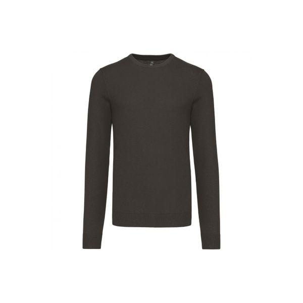 Sweter z okrągłym dekoltem Kariban. Szare swetry męskie KARIBAN, m, bez wzorów, bez kołnierzyka, bez ramiączek. Za 185.00 zł.