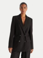 Guess Marynarka W5BN59 W2422 Czarny Regular Fit. Czarne marynarki i żakiety damskie Guess, z aplikacjami, z syntetyku, bez kołnierzyka, bez ramiączek. Za 799.99 zł.