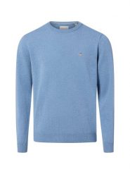 Gant sweter wełniany Mężczyźni Wełna niebieski, L. Niebieskie swetry męskie GANT, l, bez wzorów, z wełny, biznesowe, bez kołnierzyka, bez ramiączek. Za 699.95 zł.