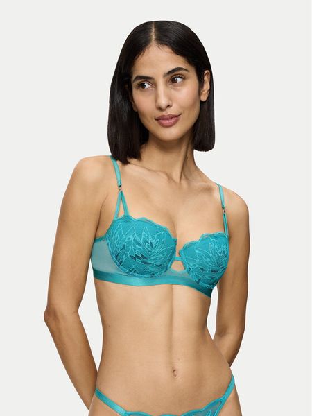 Triumph Biustonosz balkonetka Crazy Stupid Love 10222359 Niebieski. Niebieskie biustonosze Triumph, bez wzorów, z syntetyku. Za 99.99 zł.