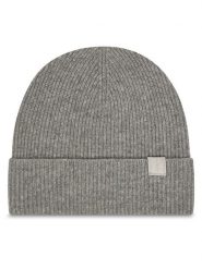 Calvin Klein Czapka Emblem LV04D8013G Szary. Szare czapki damskie Calvin Klein, na zimę, bez wzorów, z kaszmiru. Za 349.99 zł.