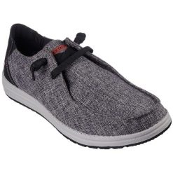 Buty sportowe męskie Skechers Melson nela. Szare buty sportowe męskie Skechers, bez wzorów, bez zapięcia. W wyprzedaży za 290.00 zł.