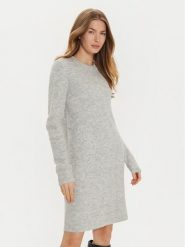 Pieces Sukienka dzianinowa Ellen 17126082 Szary Regular Fit. Szare sukienki damskie Pieces, m, bez wzorów, z dzianiny, bez kołnierzyka, bez ramiączek. Za 129.99 zł.
