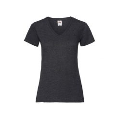 Koszulka Damska Valueweight Heather Z Dekoltem V. Szare bluzki damskie fruit of the loom, s, bez wzorów, sportowe, bez kołnierzyka, bez ramiączek. Za 37.99 zł.