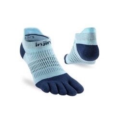 Skarpety damskie do biegania Injinji Run Lightweight No-Show. Niebieskie skarpetki damskie Injinji, bez wzorów. Za 69.99 zł.